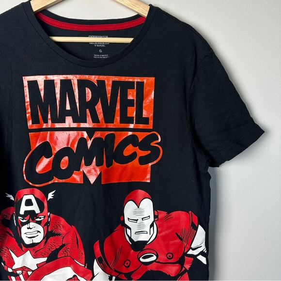 Marvel Comics Superhero’s Captain America Iron Man Gel Print 100% Cotton T-shirt - Picture 4 of 10